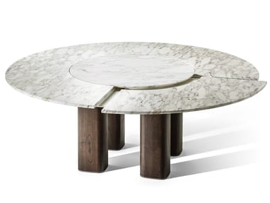 JANE - Round marble table by Poltrona Frau