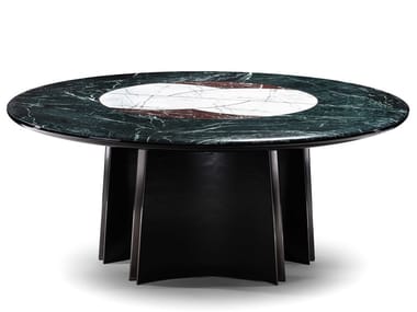 JASON - Round marble living room table by Visionnaire