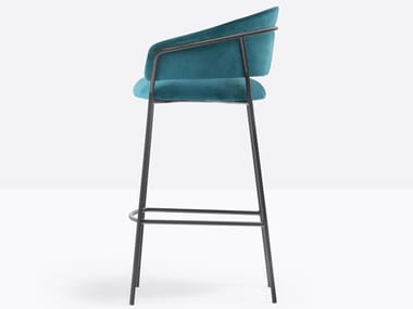 JAZZ 3718 - High upholstered stool with back by Pedrali