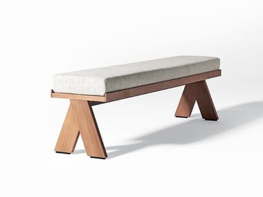 JOI OPEN AIR - Fabric garden bench by Meridiani