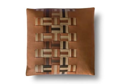 JOURNEY - Square leather cushion by Poltrona Frau