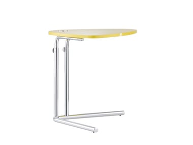 K22 - Height-adjustable steel and wood side table by Tecta