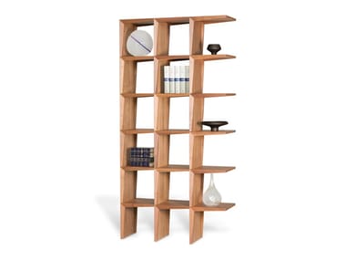 KANT - Open double-sided ash bookcase by Morelato