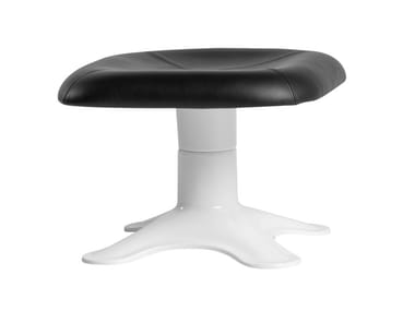 KARUSELLI - Leather footstool by Artek