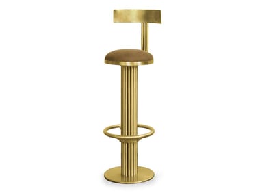 KELLY - Brass barstool with footrest by Essential Home