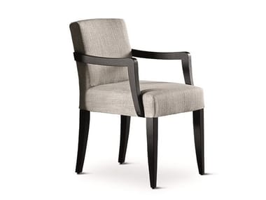 KERR DUE - Upholstered fabric chair with armrests by Meridiani