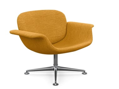 KN01 - Swivel fabric easy chair with armrests by Knoll