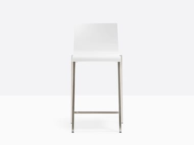 KUADRA 1102 - High stool with footrest by Pedrali