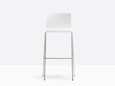 KUADRA 1116 - Technopolymer stool with back by Pedrali