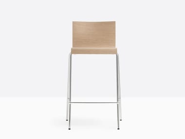 KUADRA 1332 - Multi-layer wood stool by Pedrali