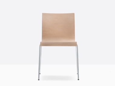 KUADRA XL 2413 - Multi-layer wood chair by Pedrali