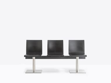 KUADRA XL 2603/2604/2605 - Freestanding technopolymer beam seating by Pedrali