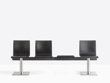 KUADRA XL 2606/2607 - Freestanding technopolymer beam seating by Pedrali