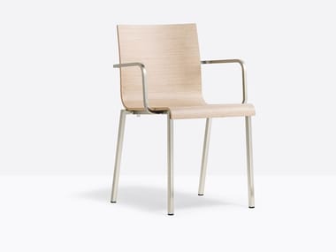 KUADRA XL 2412 - Stackable chair by Pedrali