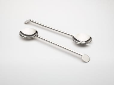 KURILI - Stainless steel salad serving set by Danese Milano