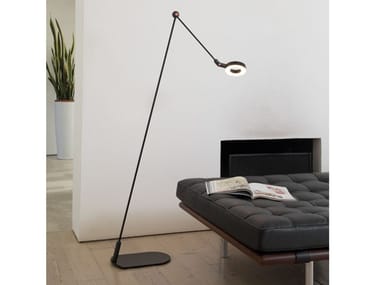 L'AMICA - LED aluminium floor lamp with swing arm by Martinelli Luce