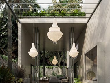 LADY D - LED fiberglass outdoor pendant lamp by Karman