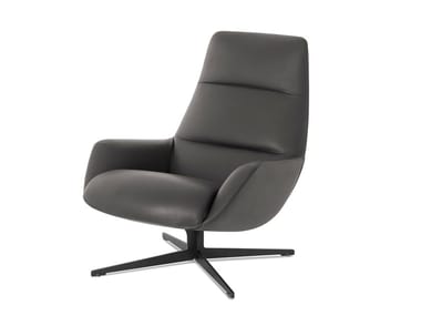 LADY JANE - Bergere armchair with 4-spoke base with armrests by Lema