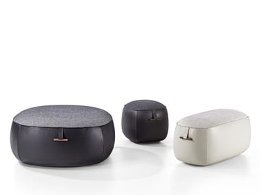 LAGOM - Upholstered fabric pouf by Porada