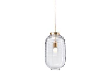 LANTERN - Blown glass pendant lamp by bomma