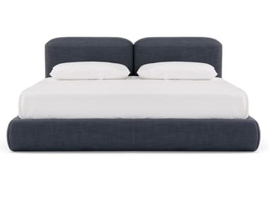LAPIS LINEAR - Fabric double bed with upholstered headboard by Amura