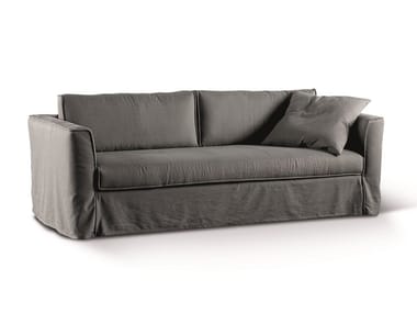 LAW - Fabric sofa bed with removable cover by Meridiani