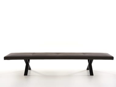 LAX - Tufted leather bench by more