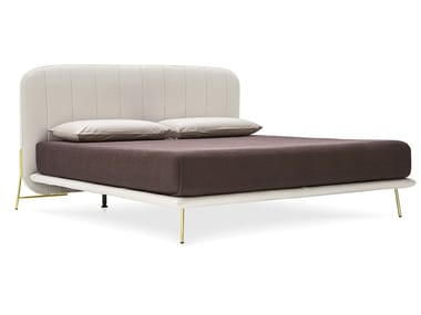 LE MARAIS - Fabric double bed with upholstered headboard by Calligaris