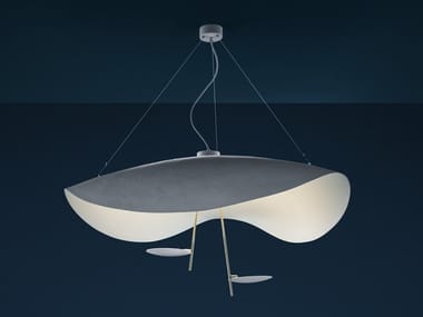 LEDERAM MANTA S2 - LED glass-fibre pendant lamp by Catellani & Smith