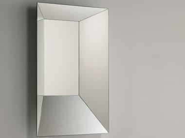 LEON BATTISTA - Rectangular wall-mounted mirror by Glas Italia