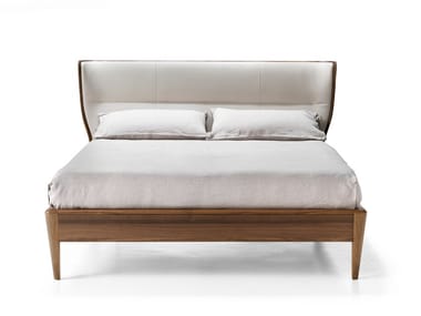LEONARDO L973N - Contemporary style walnut double bed by Arte Brotto