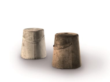 LEONARDO L96 - Upholstered round pouf by Arte Brotto