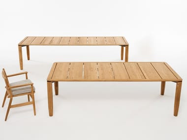 LEVANTE 022 - Rectangular teak garden table by RODA