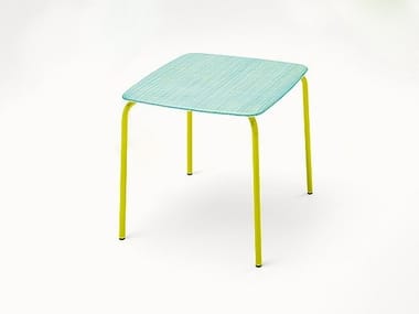 LIDO - Stackable square garden table by Paola Lenti