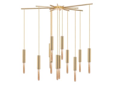 LIGHTRAIN - LED brass pendant lamp by Royal Stranger