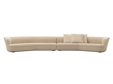 LILUM - Sectional curved fabric sofa by Maxalto