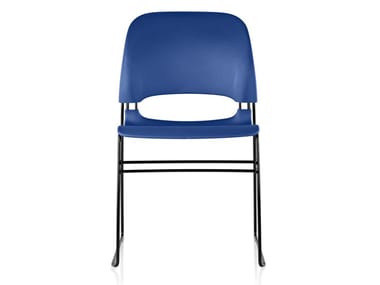 LIMERICK - Sled base stackable chair by Herman Miller
