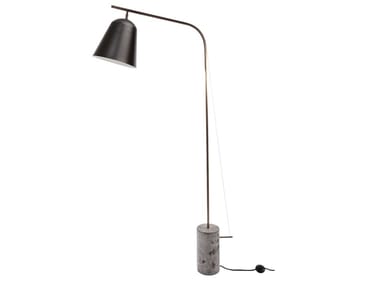 LINE - Aluminium floor lamp with marble base by NORR11