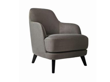 LIZ - Fabric armchair with removable cover with armrests by Casamilano