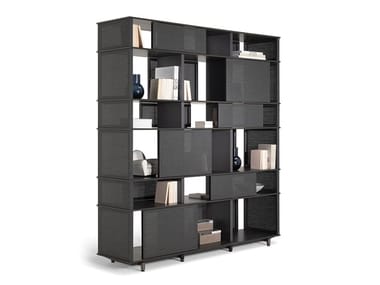 LLOYD TEX - Technical fabric bookcase by Poltrona Frau