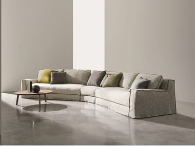 LOLL COMP. 10 - Sectional curved sofa with removable cover by Gervasoni