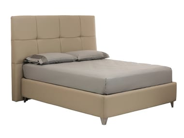 LUCCA - Double bed with upholstered headboard by Magniflex