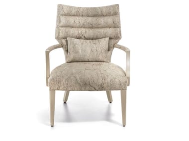 LUCREZIA - Upholstered armchair with armrests by Sicis