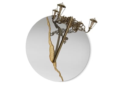 LUMIERE ROUND - Round wall-mounted mirror with integrated lighting by Boca do Lobo