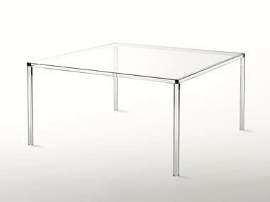 LUMINOUS - Square crystal table by Glas Italia