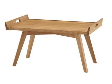 LUPO - Low rectangular oak coffee table by Ligne Roset