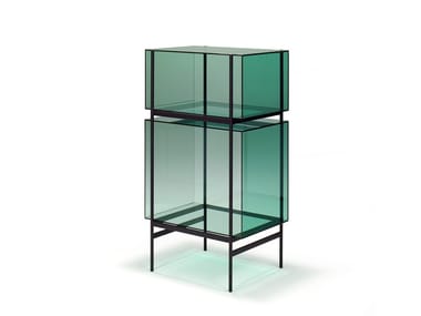 LYN SMALL - Glass and steel display cabinet by Pulpo