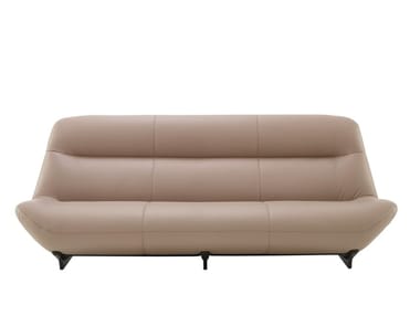 MANAROLA - 3 seater leather sofa by Ligne Roset