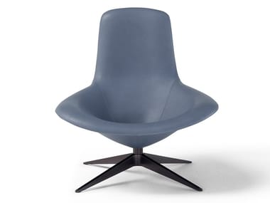 MEDEA - Swivel armchair with 4-spoke base by Amura