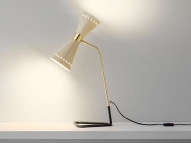 MEGAFONO - LED brass table lamp by Stilnovo